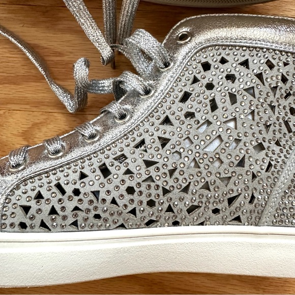 Lady Couture silver high tops - Women’s 37 - Picture 2 of 4